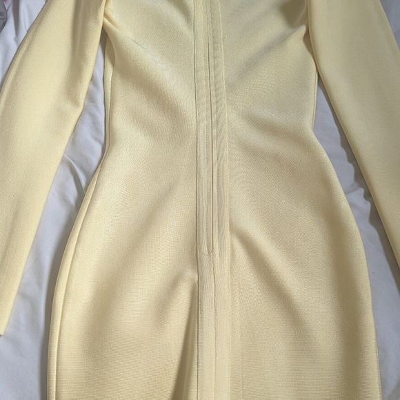 House of CB Yellow Bandage Dress Small - Picture 4 of 9